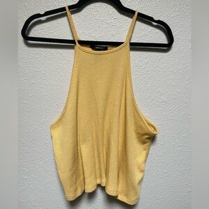 Forever 21 Yellow Racerback Tank Top